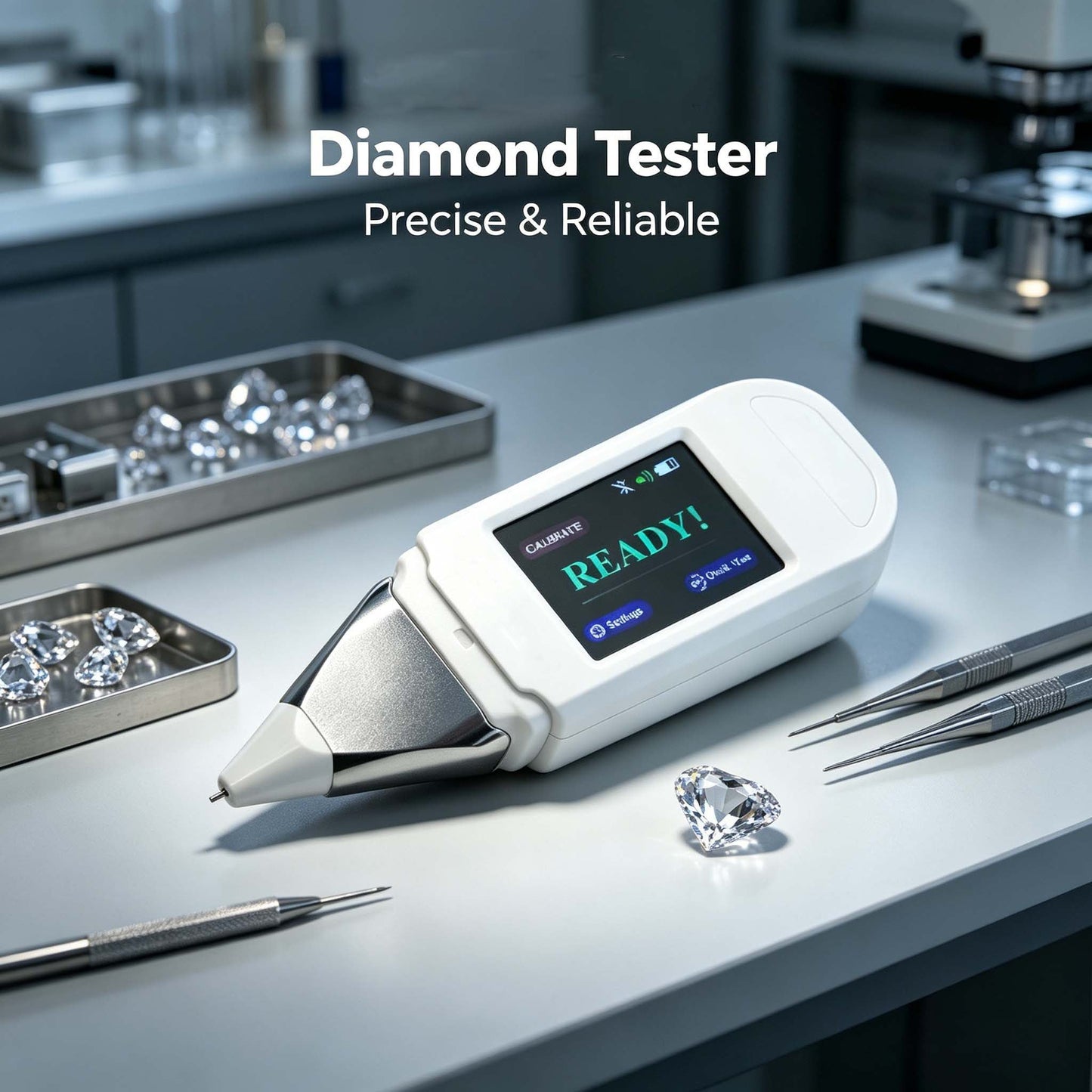 Used for detecting colorless laboratory-grown diamonds and diamond simulants.