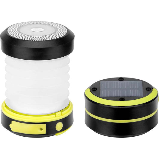 Outdoor Solar Lantern — Dual Charging (Solar/Plug-in) — Retractable LED Emergency Light