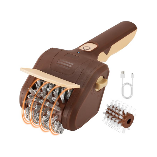 Electric cleaning brush for outdoor barbecue grills