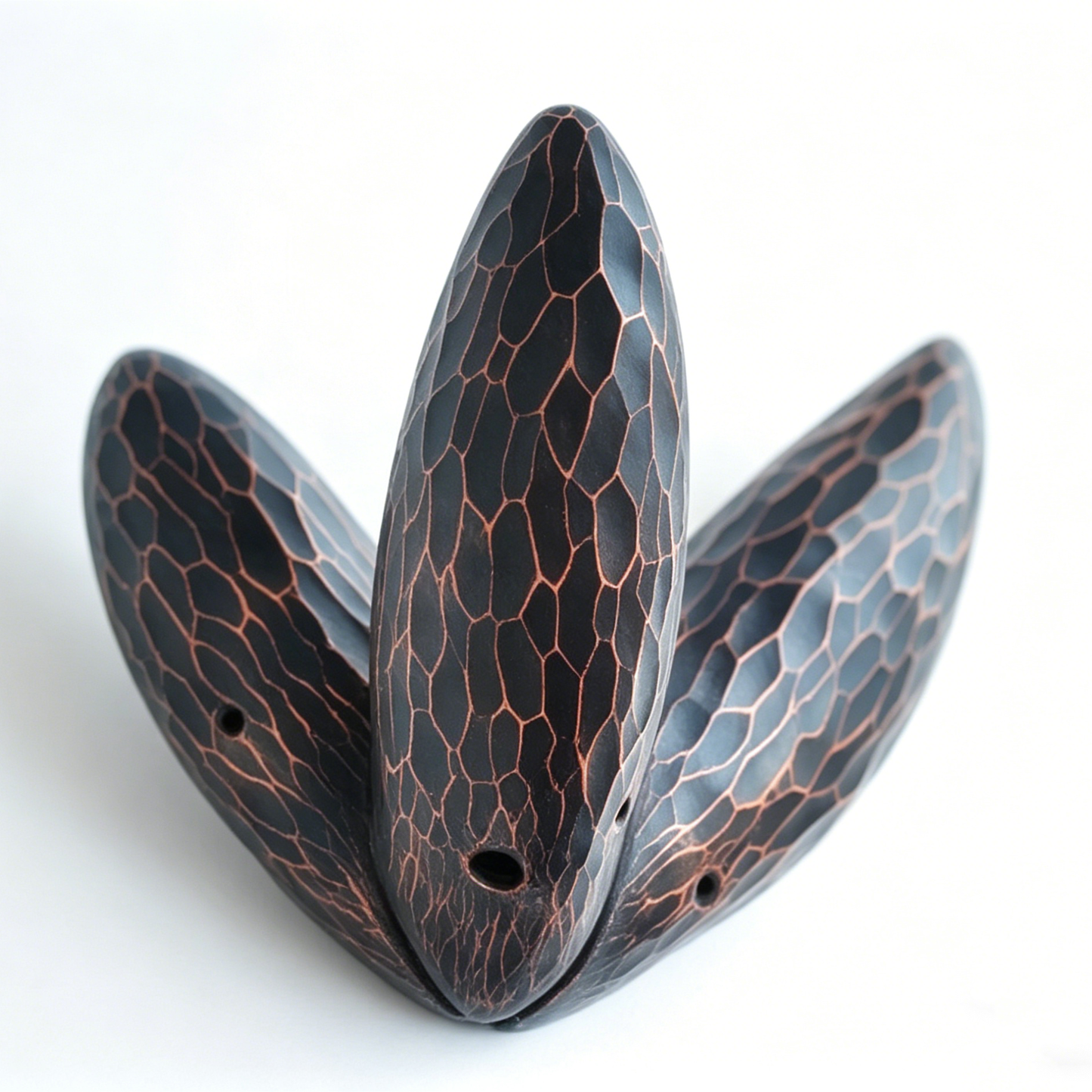 Triple Chamber Flute "Forest Meditation" – Ceramic Musical Instrument