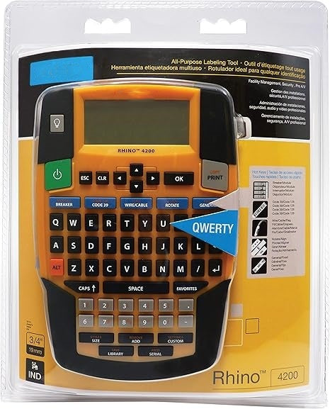 Industrial Label Maker – Thermal Transfer, QWERTY, 0.59 in/s