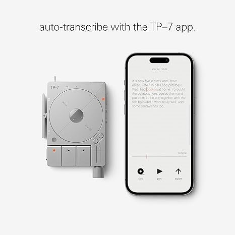 Portable Digital Audio Recorder – 128 GB, Bluetooth, USB‑C, Internal Mic &amp; Speaker