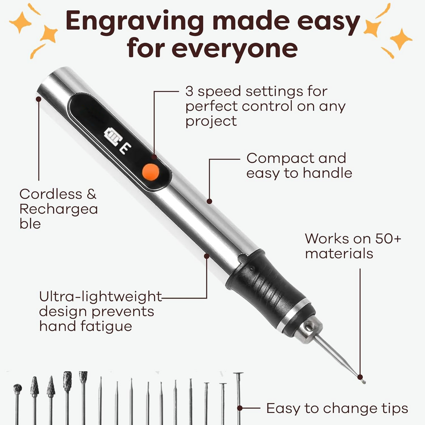 Wireless portable engraving pen