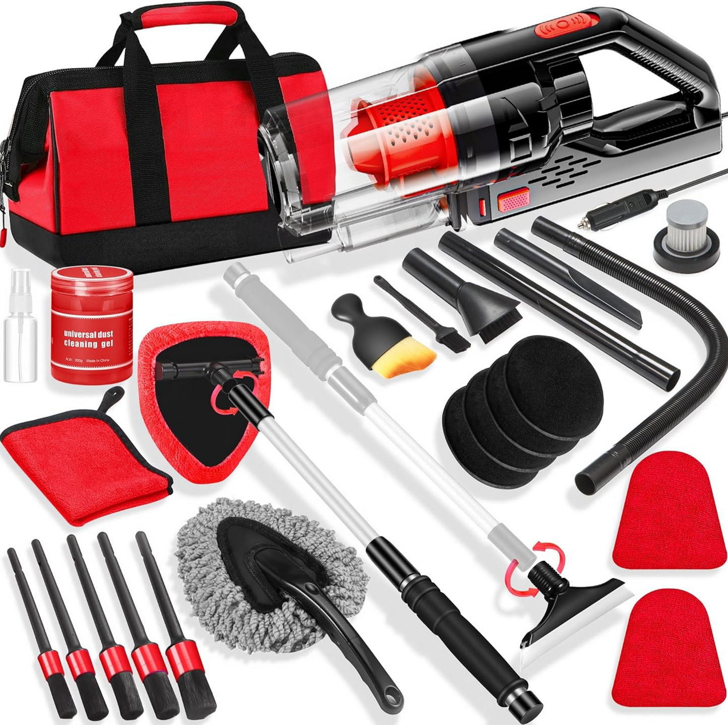 17-piece car cleaning kit